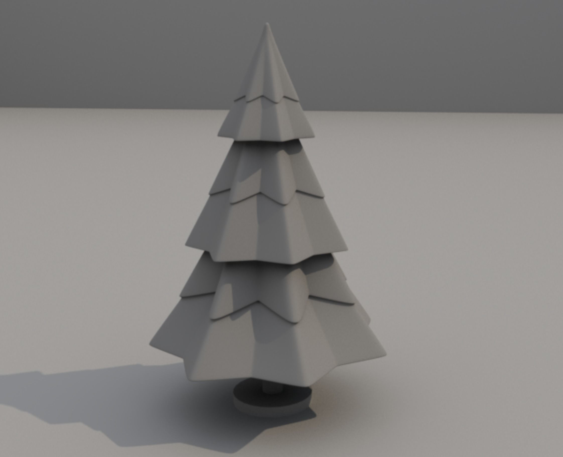 Christmas tree metal toy 3D model_1