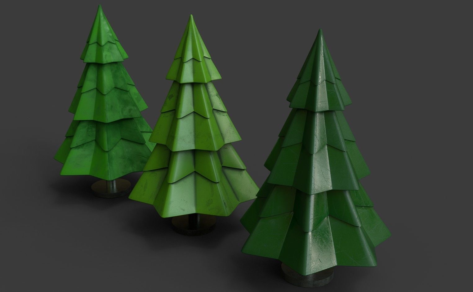 Christmas tree metal toy 3D model_4