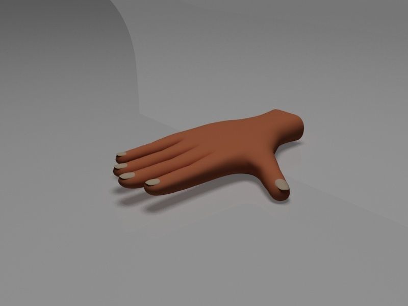 Hand model human Low-poly 3D model_6