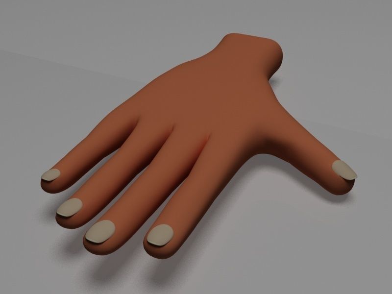 Hand model human Low-poly 3D model_2