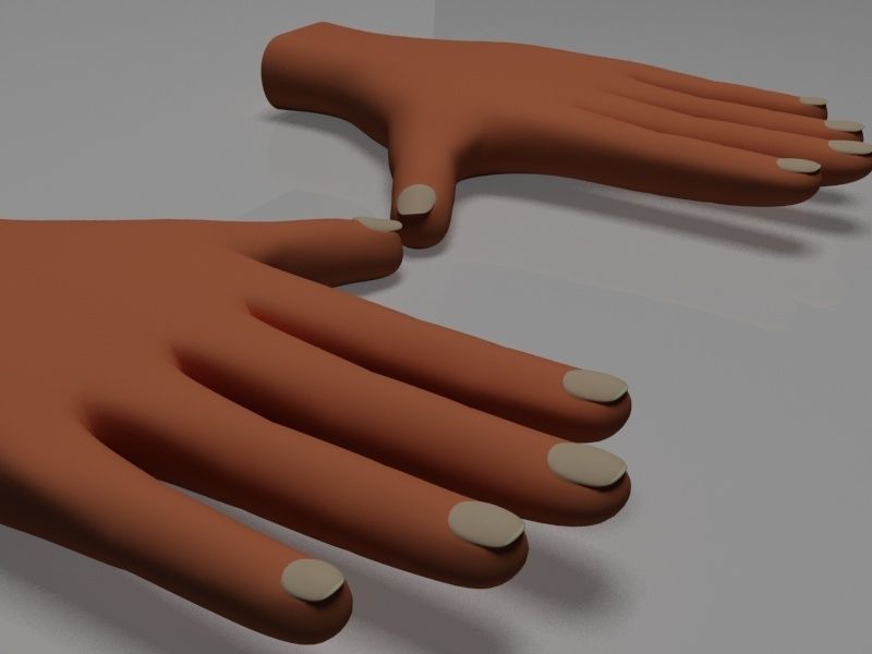 Hand model human Low-poly 3D model_8