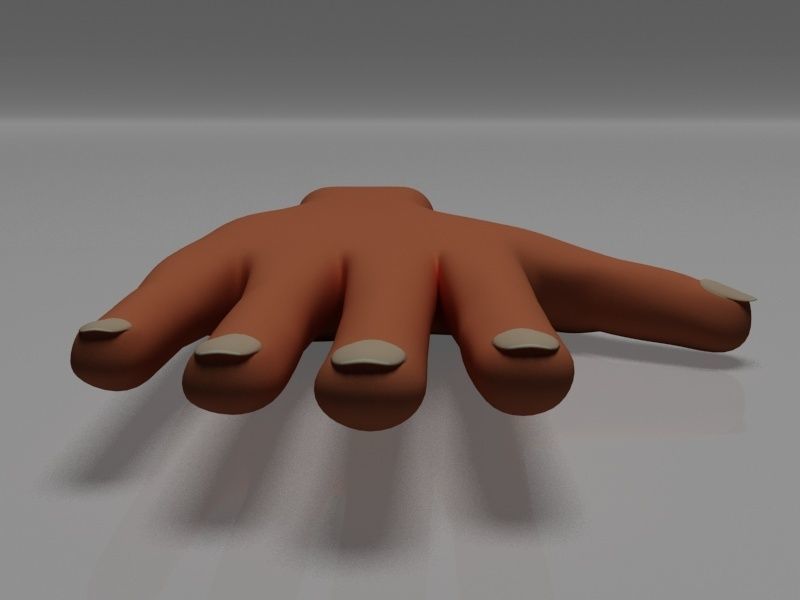 Hand model human Low-poly 3D model_3