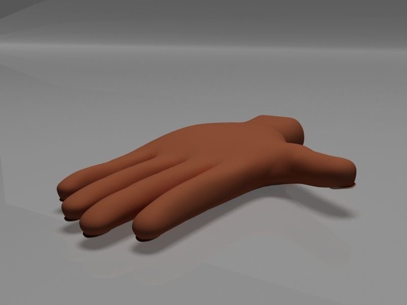 Hand model human Low-poly 3D model_4
