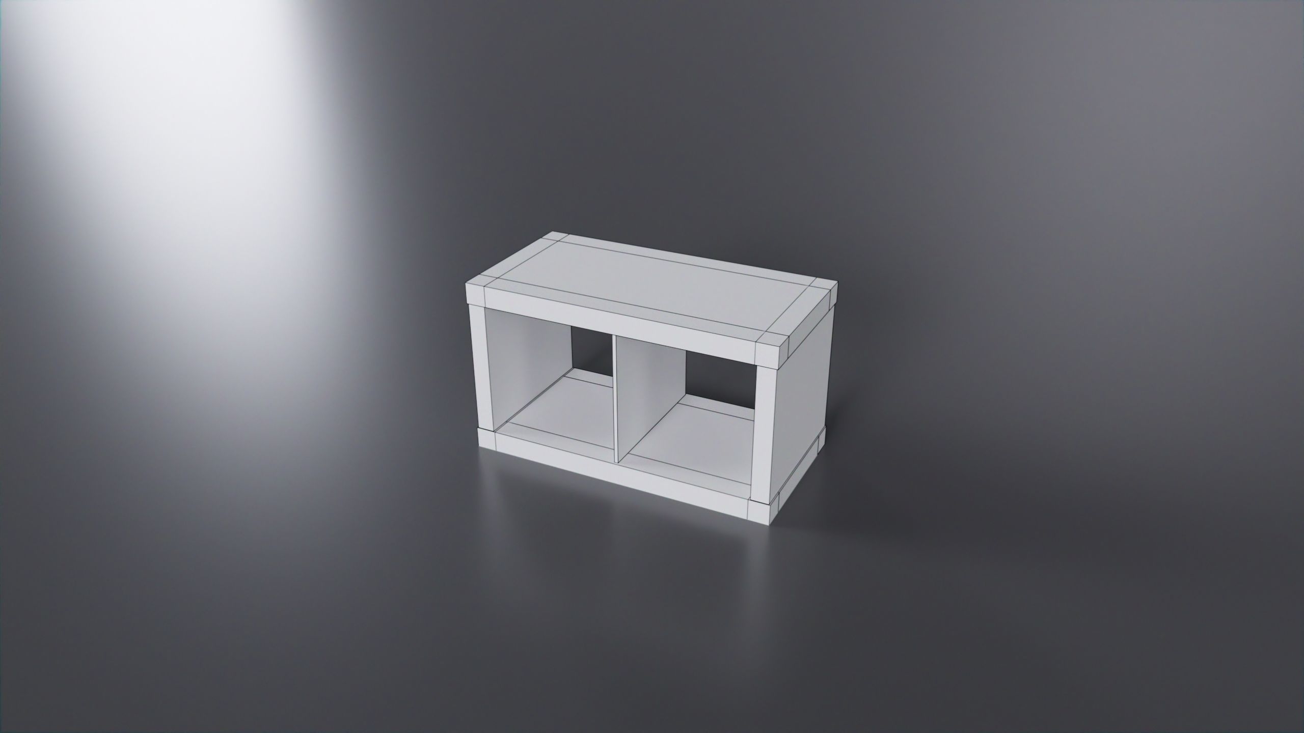 KALLAX 77x42 cm Low-poly 3D model_5