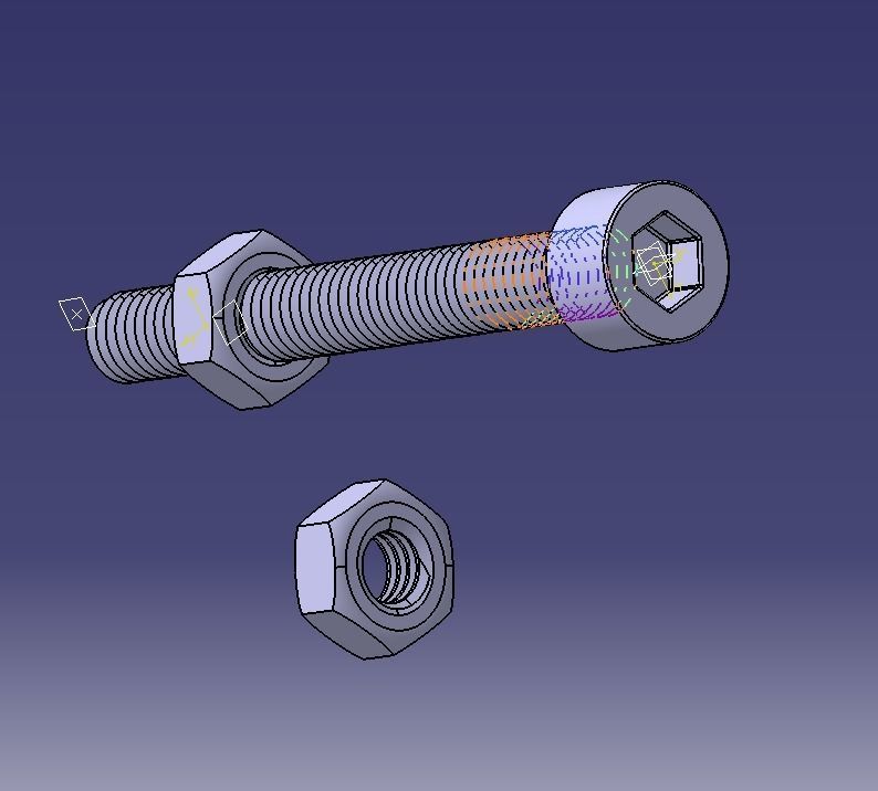 M5 x 40mm Full Thread Cap Head Bolt 3D print model_4