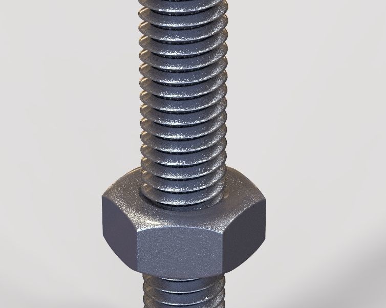 M5 x 40mm Full Thread Cap Head Bolt 3D print model_2