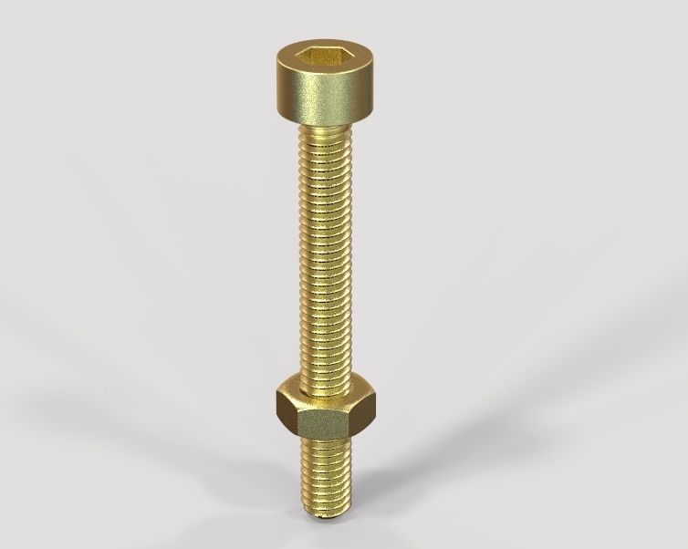 M5 x 40mm Full Thread Cap Head Bolt 3D print model_28