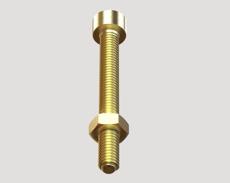 M5 x 40mm Full Thread Cap Head Bolt 3D print model_32