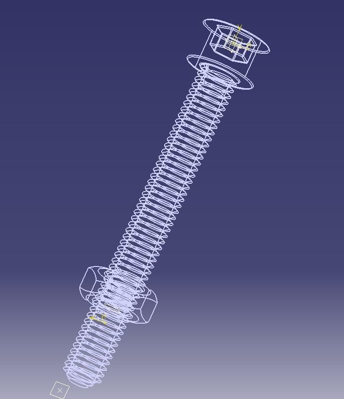 M5 x 40mm Full Thread Cap Head Bolt 3D print model_7