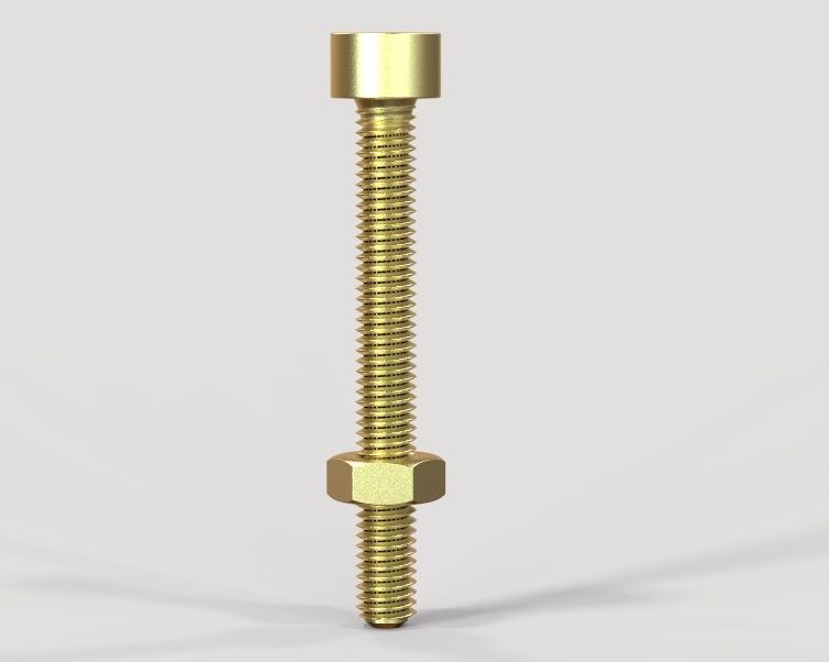 M5 x 40mm Full Thread Cap Head Bolt 3D print model_29