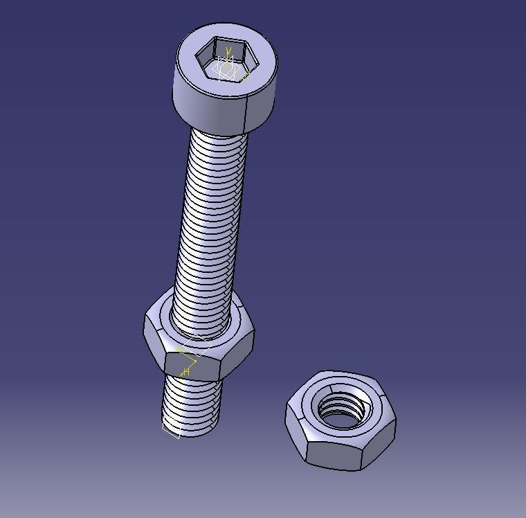M5 x 40mm Full Thread Cap Head Bolt 3D print model_35