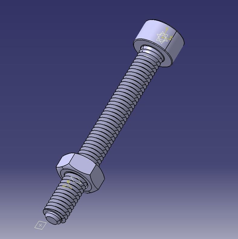 M5 x 40mm Full Thread Cap Head Bolt 3D print model_12