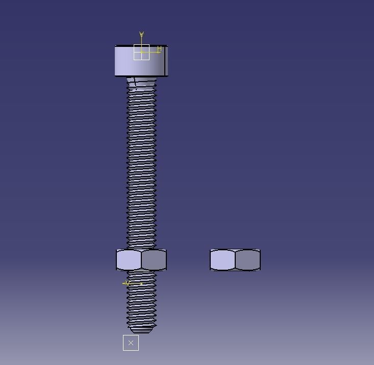 M5 x 40mm Full Thread Cap Head Bolt 3D print model_33