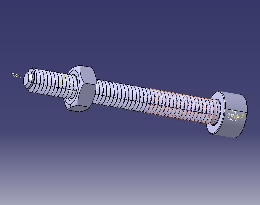 M5 x 40mm Full Thread Cap Head Bolt 3D print model_10