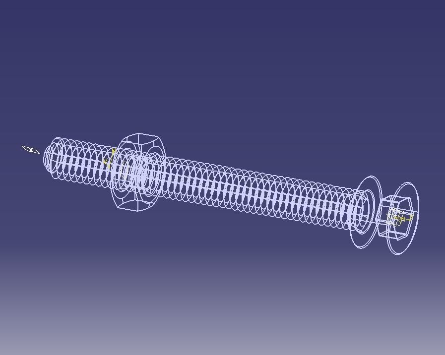 M5 x 40mm Full Thread Cap Head Bolt 3D print model_11