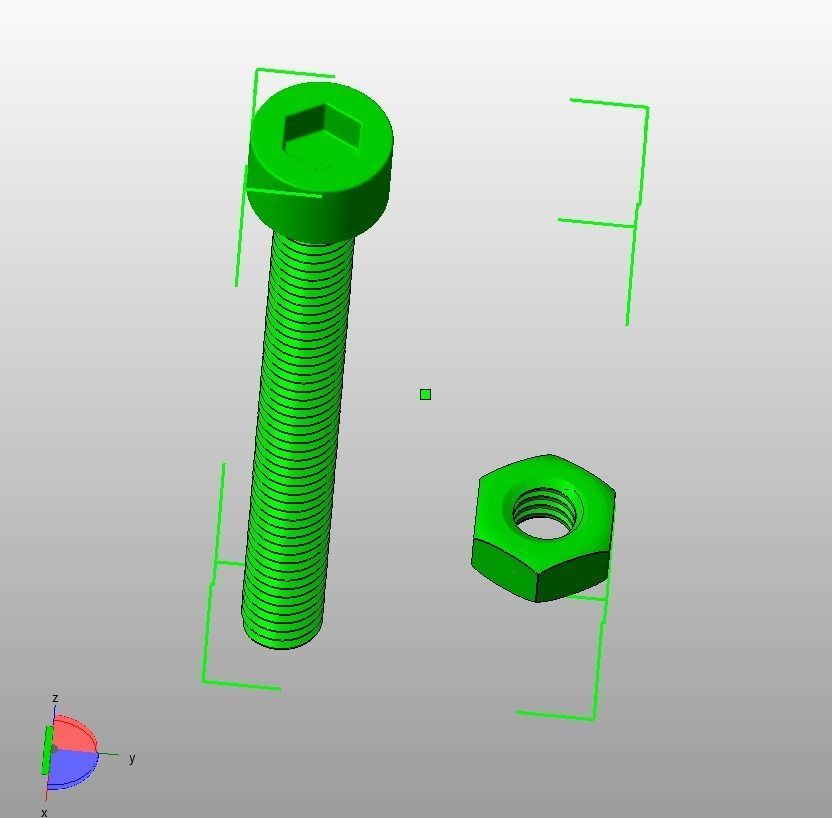 M5 x 40mm Full Thread Cap Head Bolt 3D print model_16