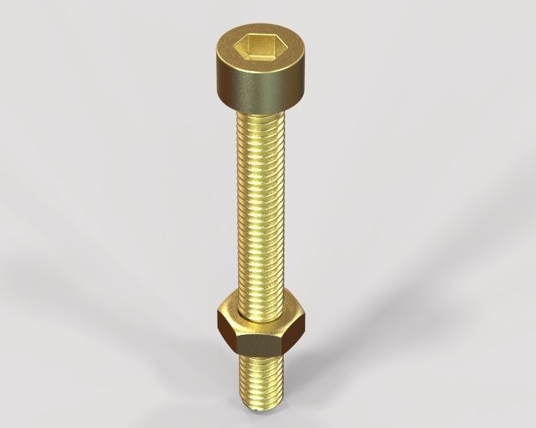 M5 x 40mm Full Thread Cap Head Bolt 3D print model_27