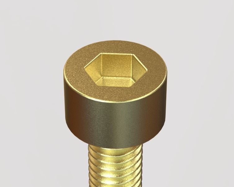 M5 x 40mm Full Thread Cap Head Bolt 3D print model_26
