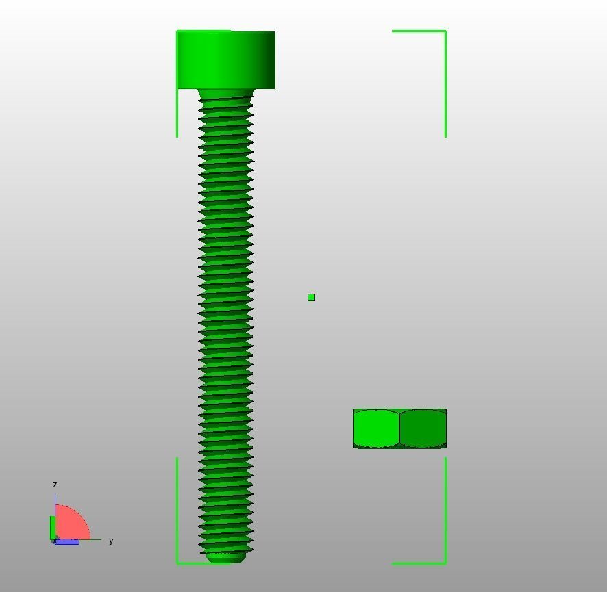 M5 x 40mm Full Thread Cap Head Bolt 3D print model_15
