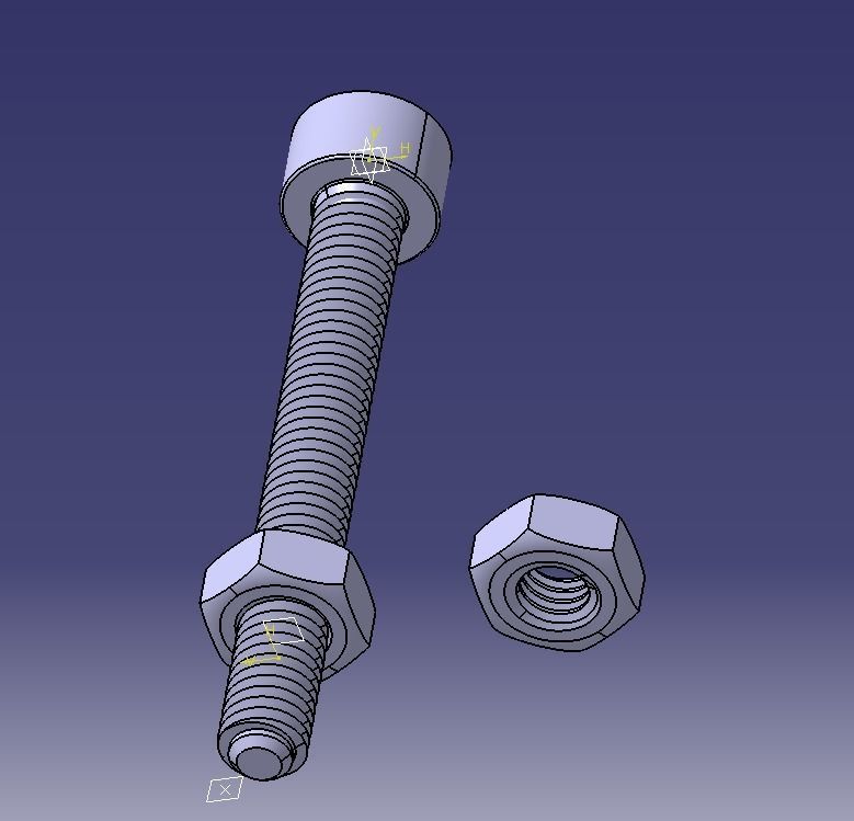 M5 x 40mm Full Thread Cap Head Bolt 3D print model_37