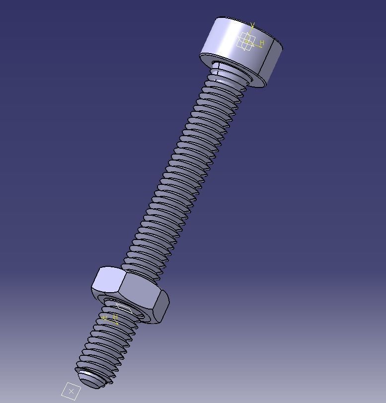 M5 x 40mm Full Thread Cap Head Bolt 3D print model_6