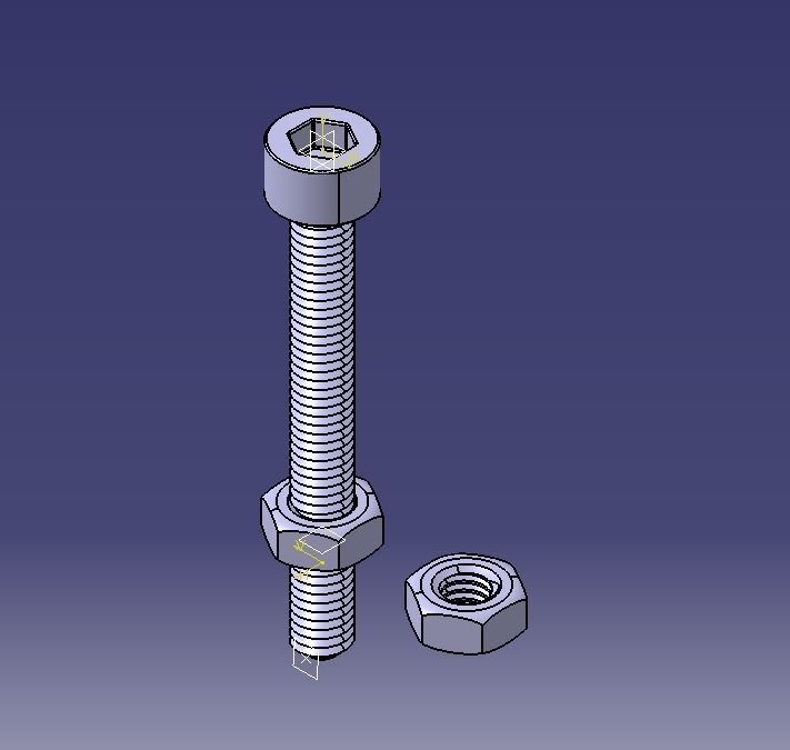 M5 x 40mm Full Thread Cap Head Bolt 3D print model_3