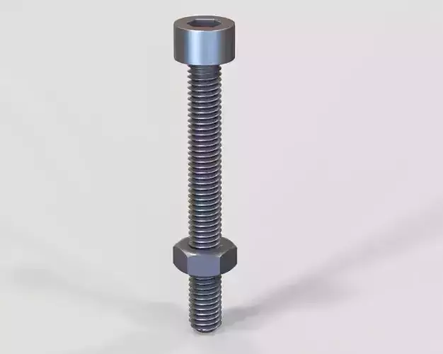 M5 x 40mm Full Thread Cap Head Bolt 3D print model