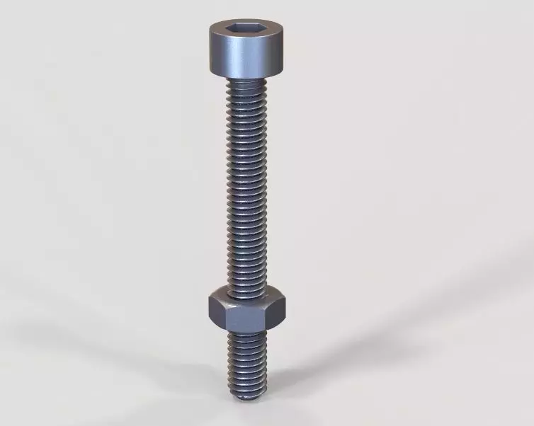M5 x 40mm Full Thread Cap Head Bolt 3D print model_0