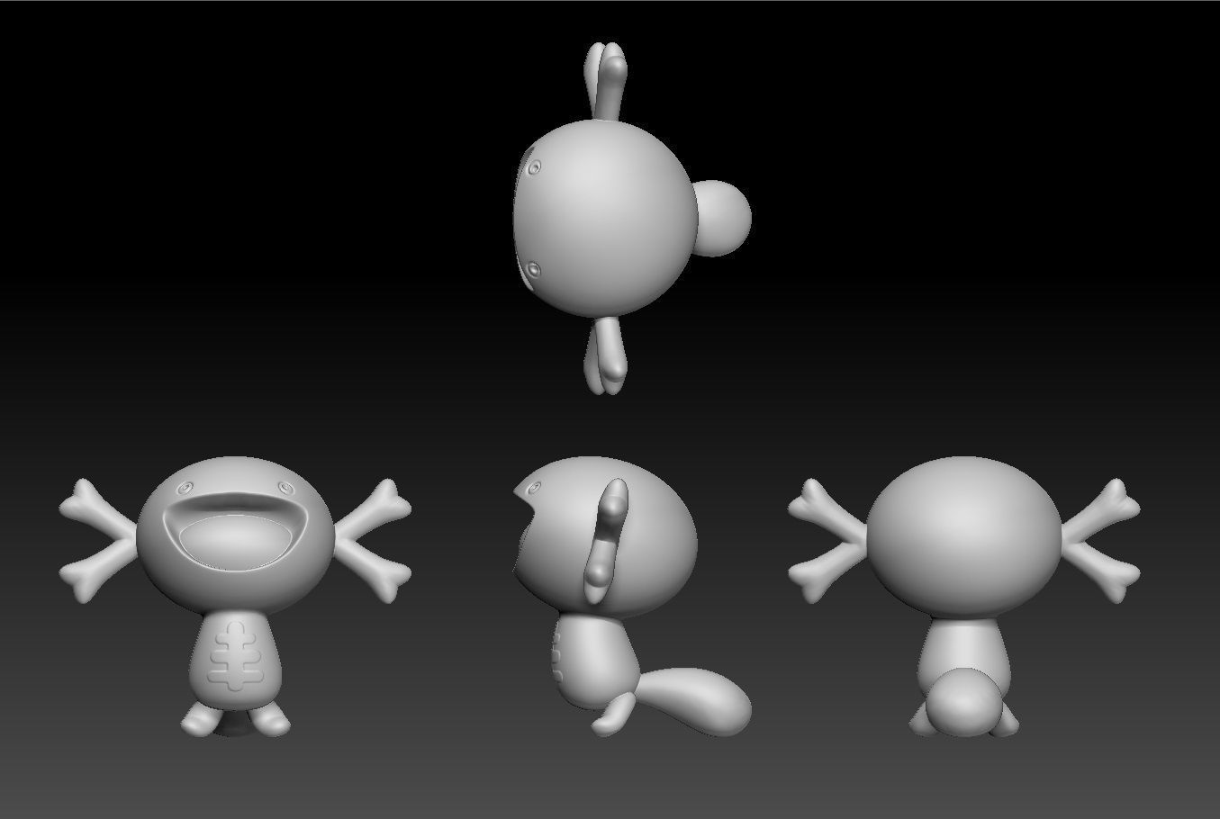 Pokemon Paldean Wooper Clodsire 3D print model_1