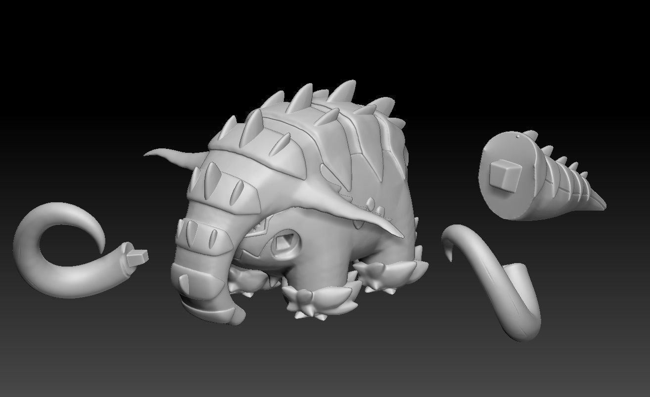 Pokemon Paradox Ancient Donphan Great Tusk 3D print model_2