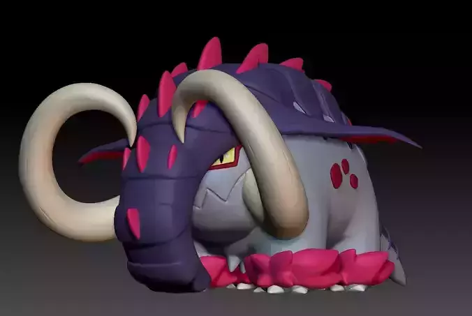 Pokemon Paradox Ancient Donphan Great Tusk 3D print model
