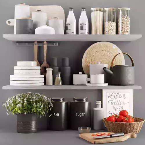 kitchen accessories 04 3D model