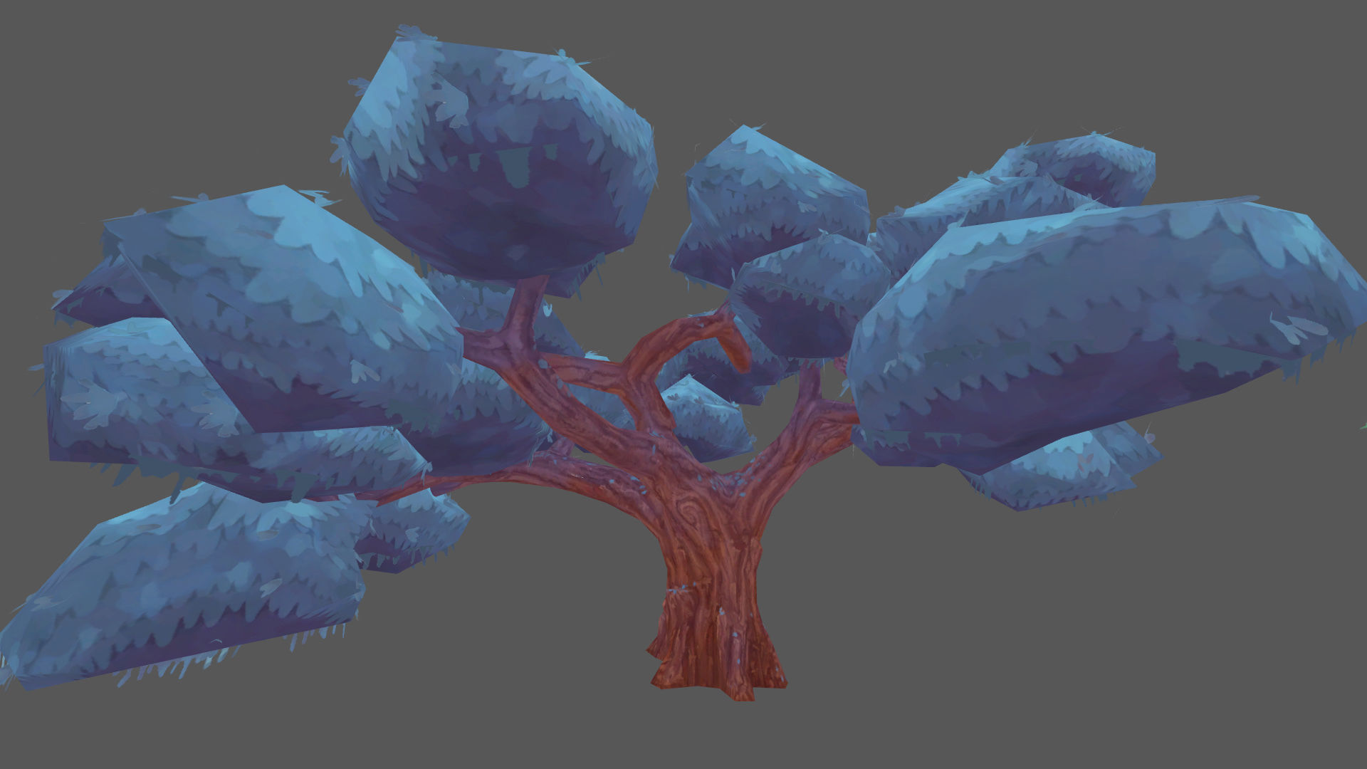 Tree --- FREE --- Hand-painted and Cartoon Free low-poly 3D model_3