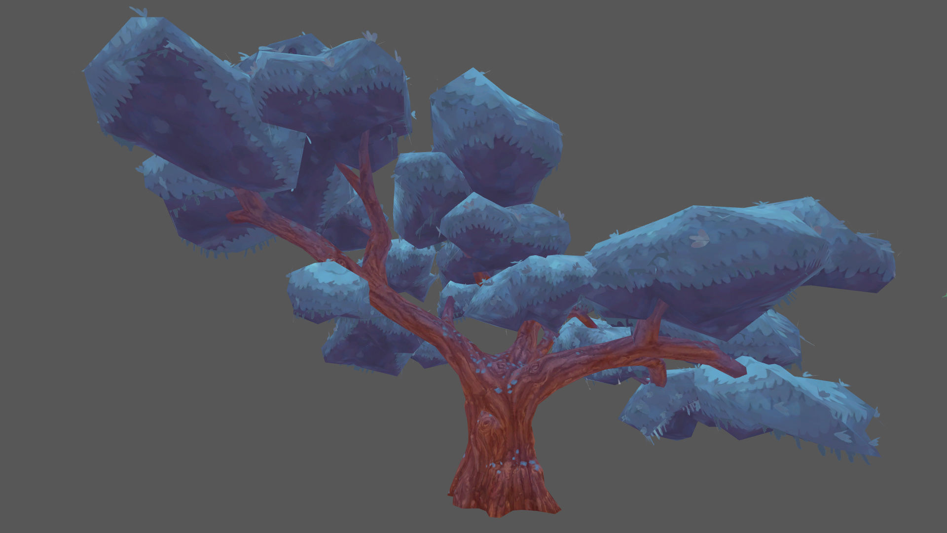 Tree --- FREE --- Hand-painted and Cartoon Free low-poly 3D model_1