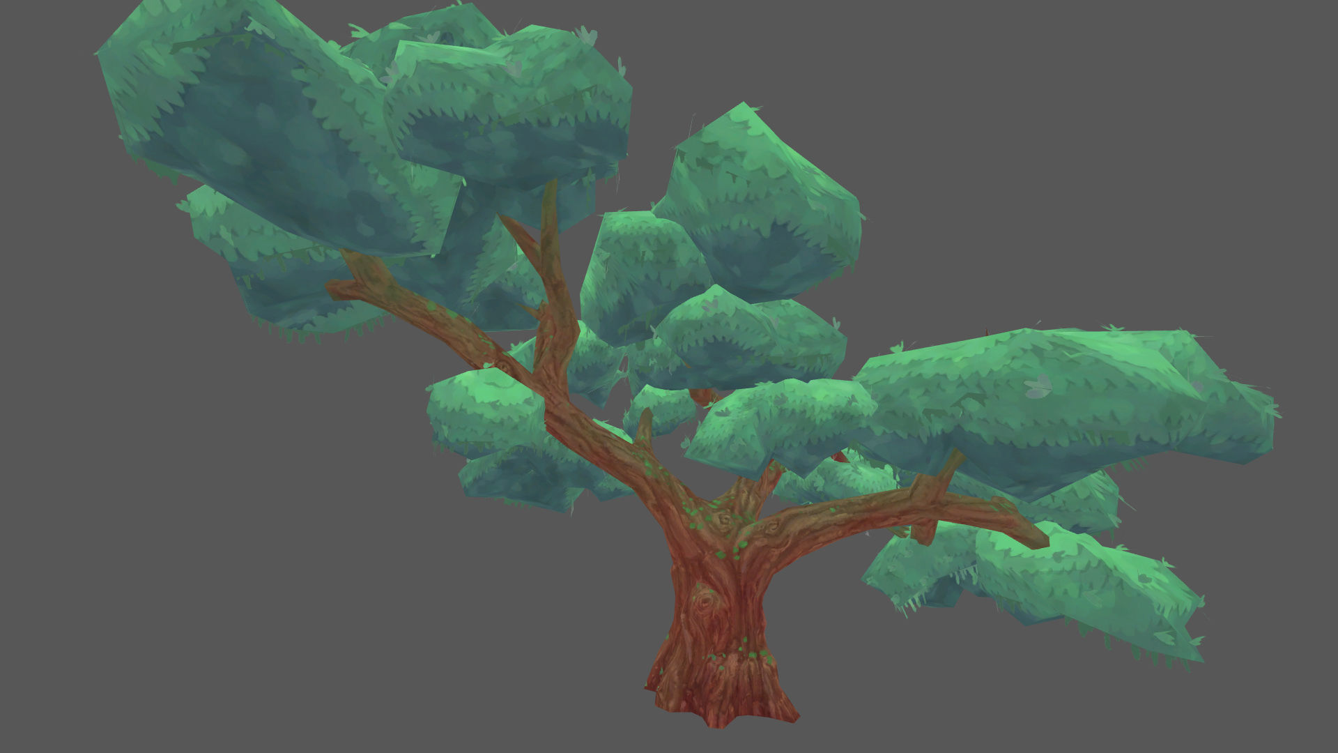 Tree --- FREE --- Hand-painted and Cartoon Free low-poly 3D model_4