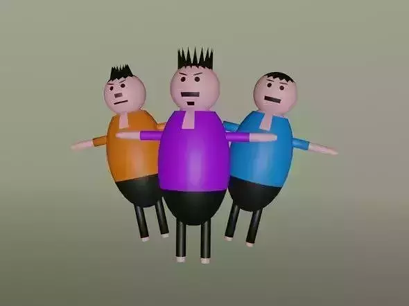 Make Joke Of Cartoon Character Low-poly 3D model