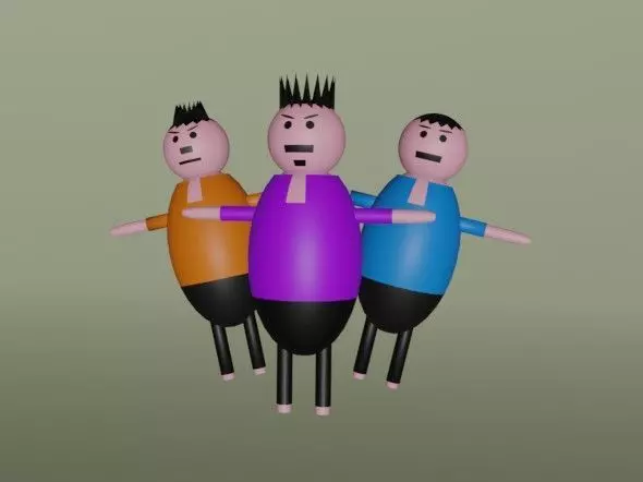 Make Joke Of Cartoon Character Low-poly 3D model