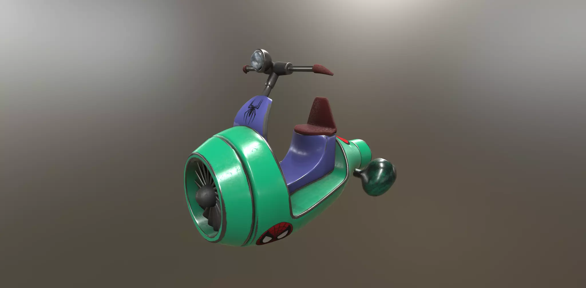 minibike for cartoon and game development 3D model