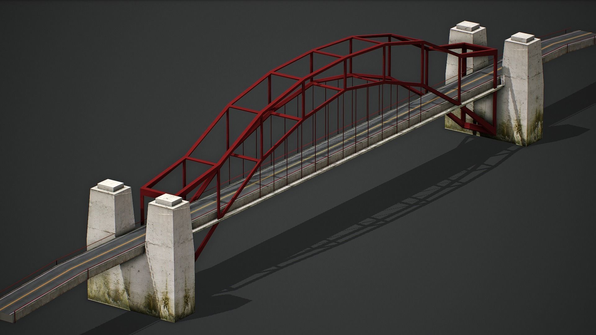 Modern Bridge - Low Poly Game Ready Low-poly 3D model_2