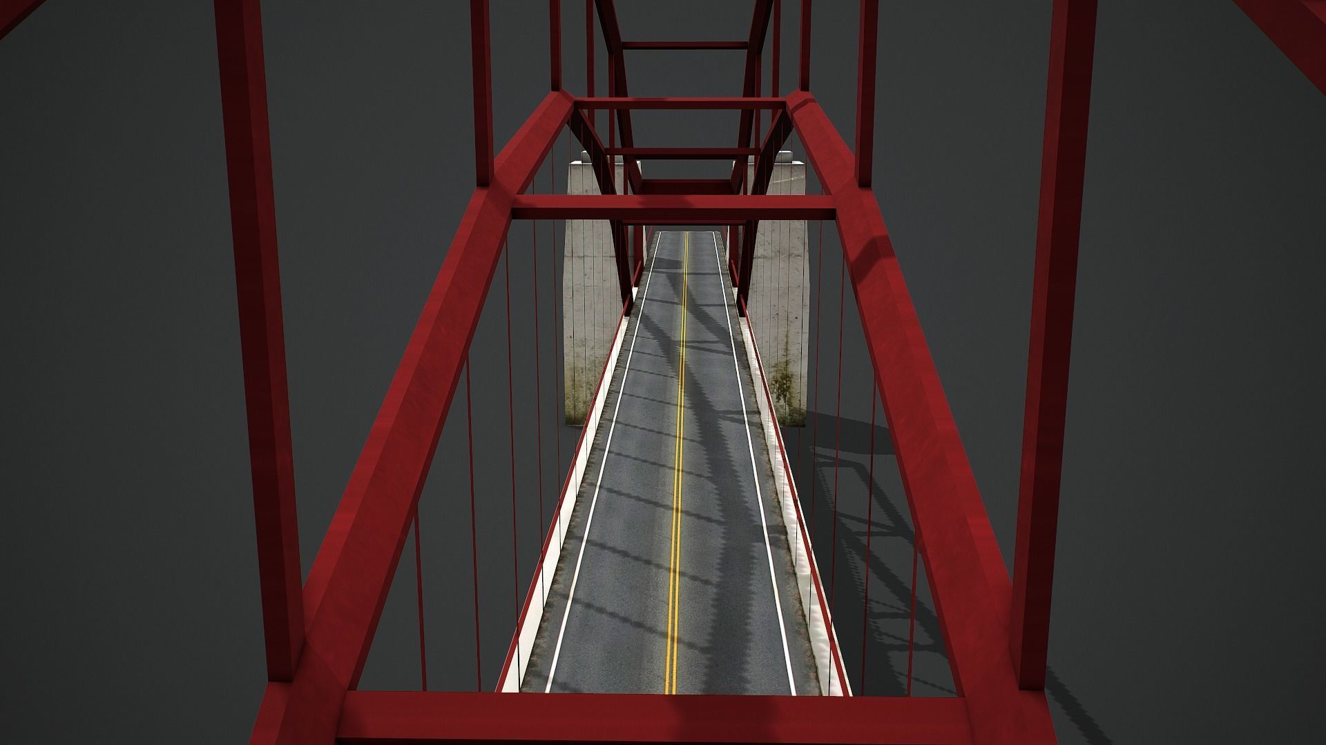 Modern Bridge - Low Poly Game Ready Low-poly 3D model_7