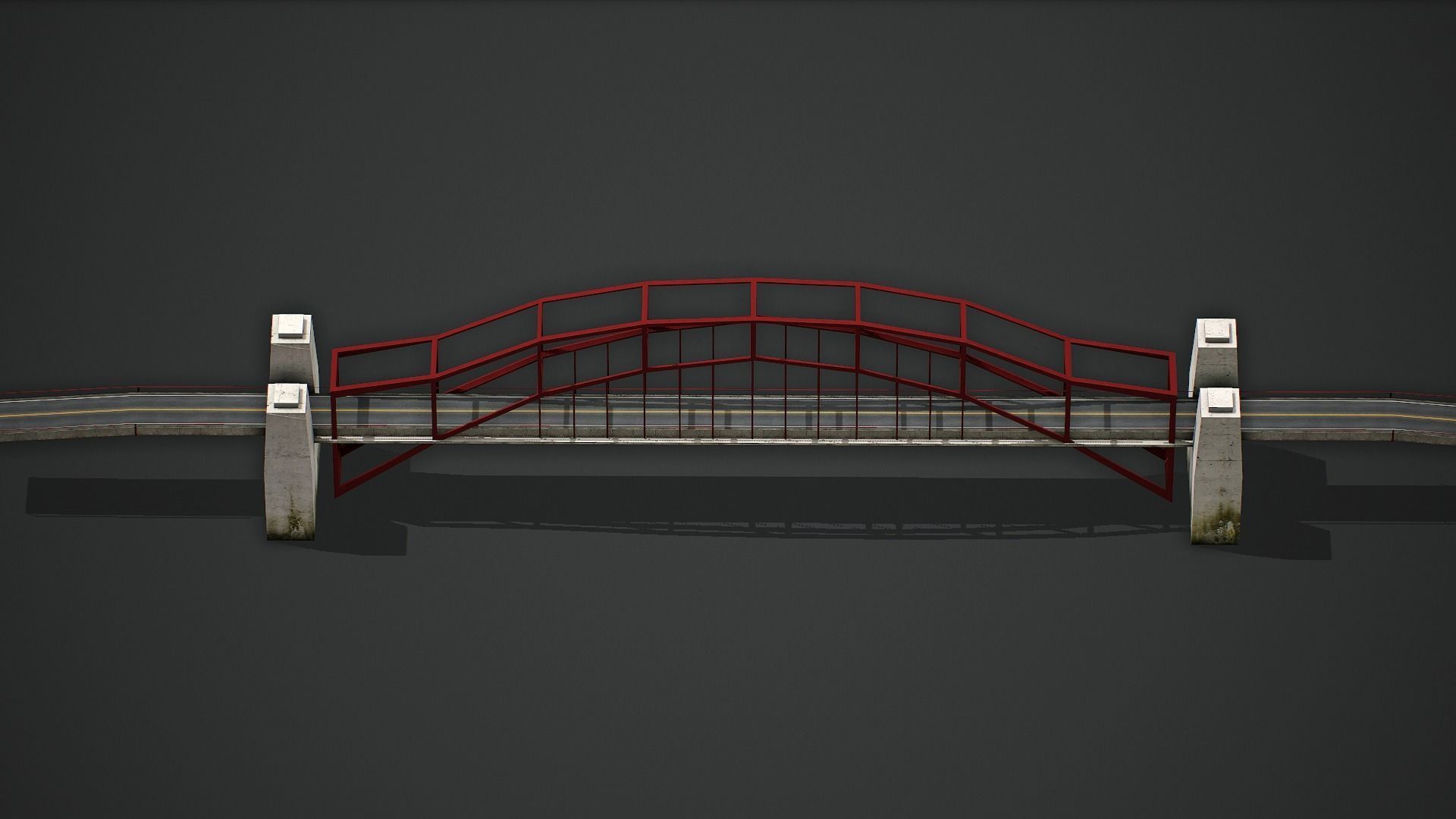 Modern Bridge - Low Poly Game Ready Low-poly 3D model_3