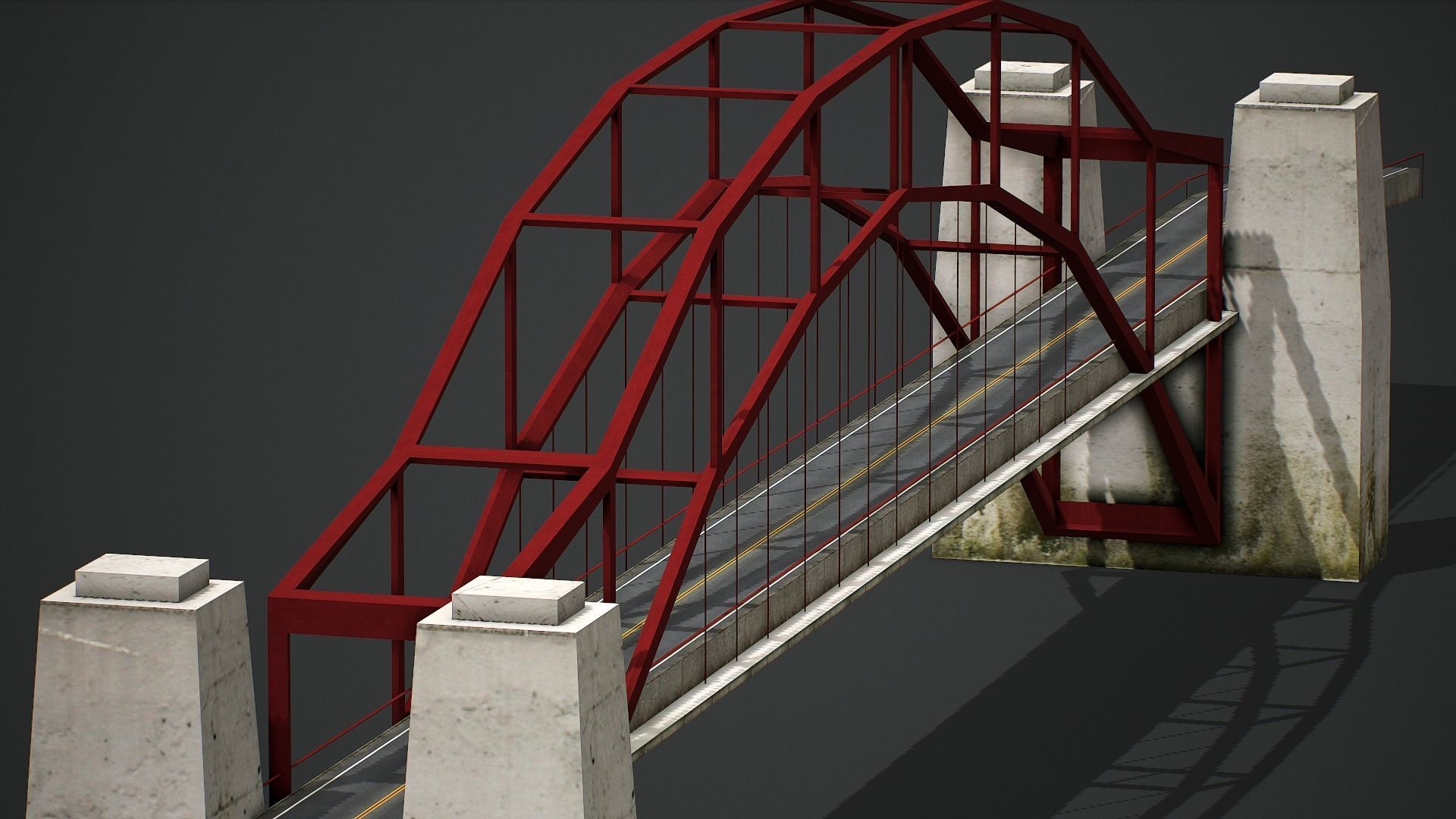 Modern Bridge - Low Poly Game Ready Low-poly 3D model_4
