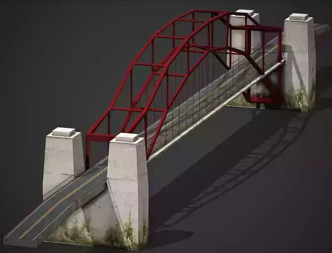 Modern Bridge - Low Poly Game Ready Low-poly 3D model Modern Bridge - Low Poly Game Ready Low-poly 3D model