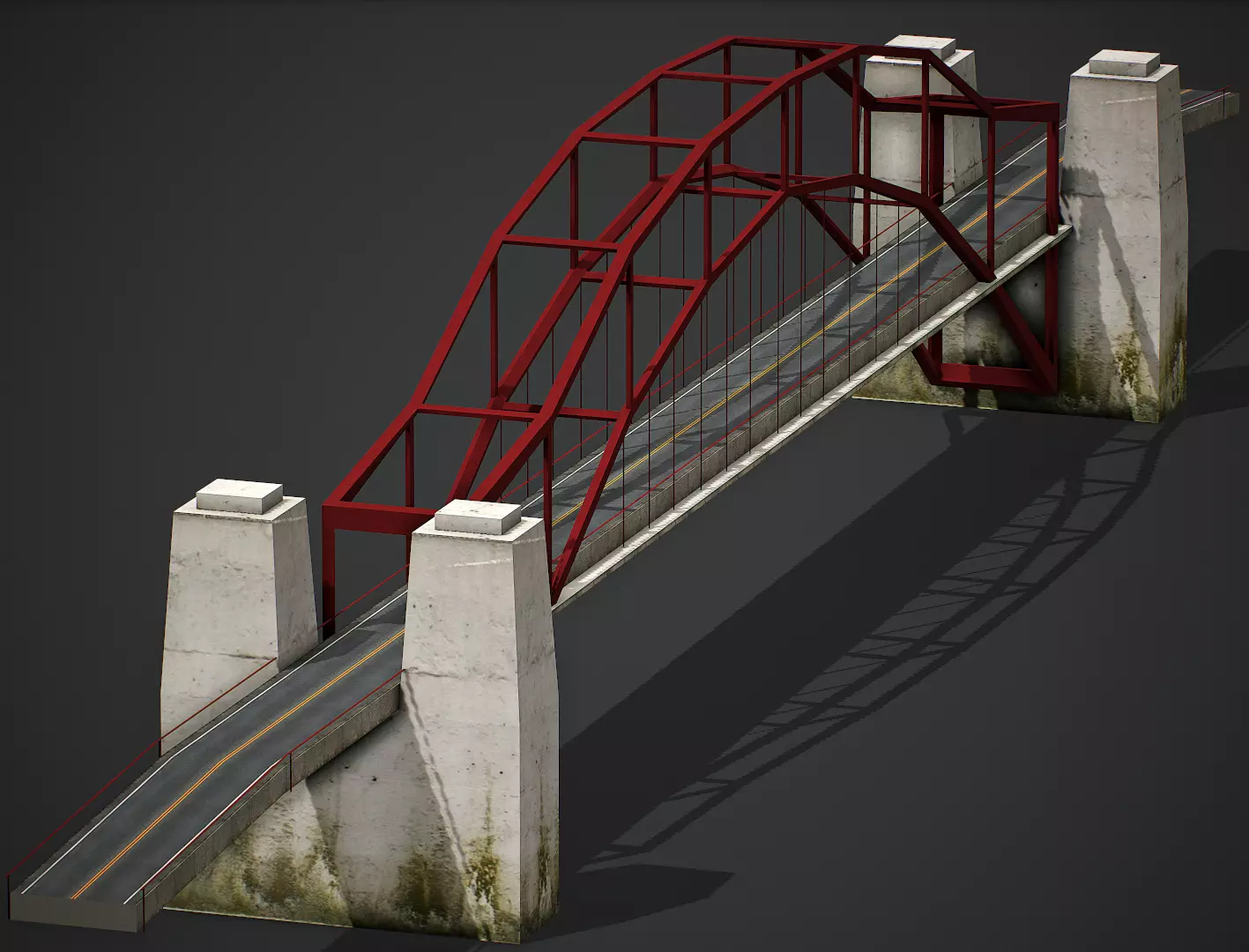 Modern Bridge - Low Poly Game Ready Low-poly 3D model_0