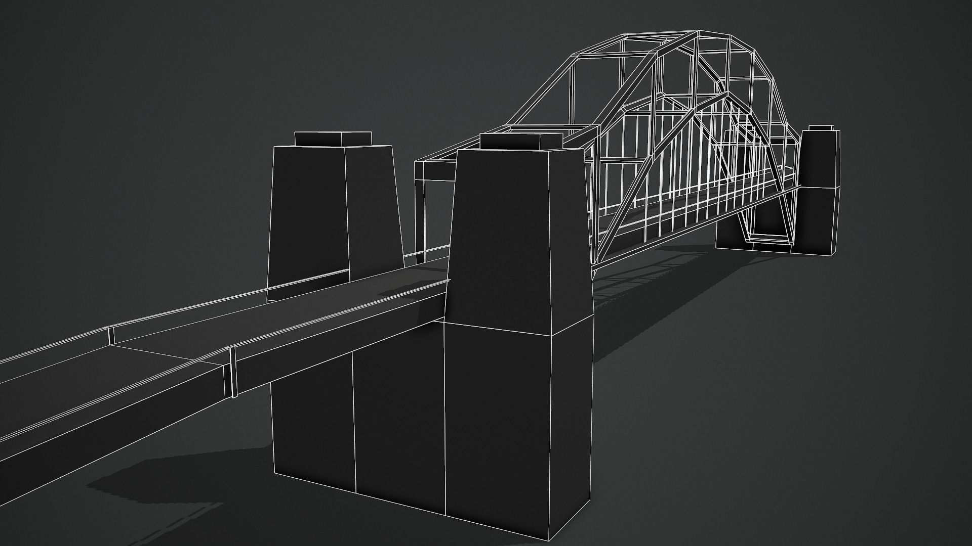 Modern Bridge - Low Poly Game Ready Low-poly 3D model_12