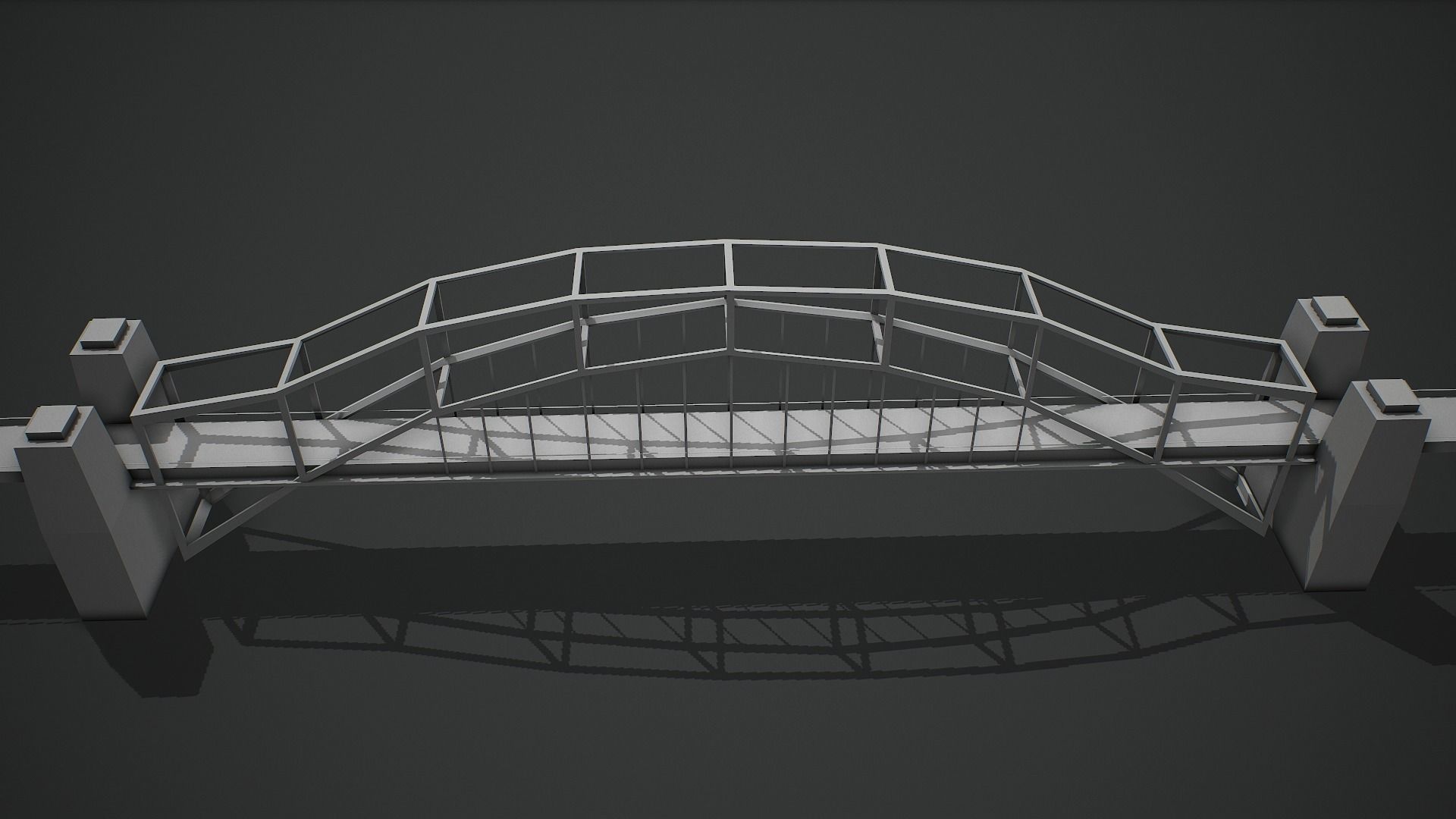 Modern Bridge - Low Poly Game Ready Low-poly 3D model_9