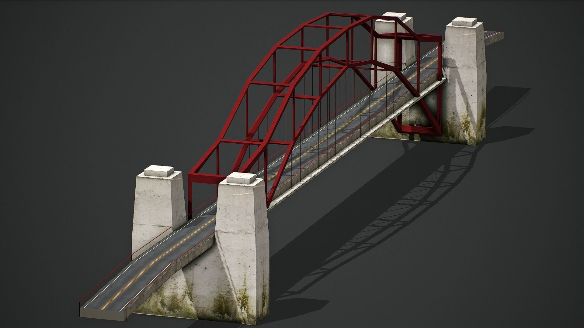 Modern Bridge - Low Poly Game Ready Low-poly 3D model_1