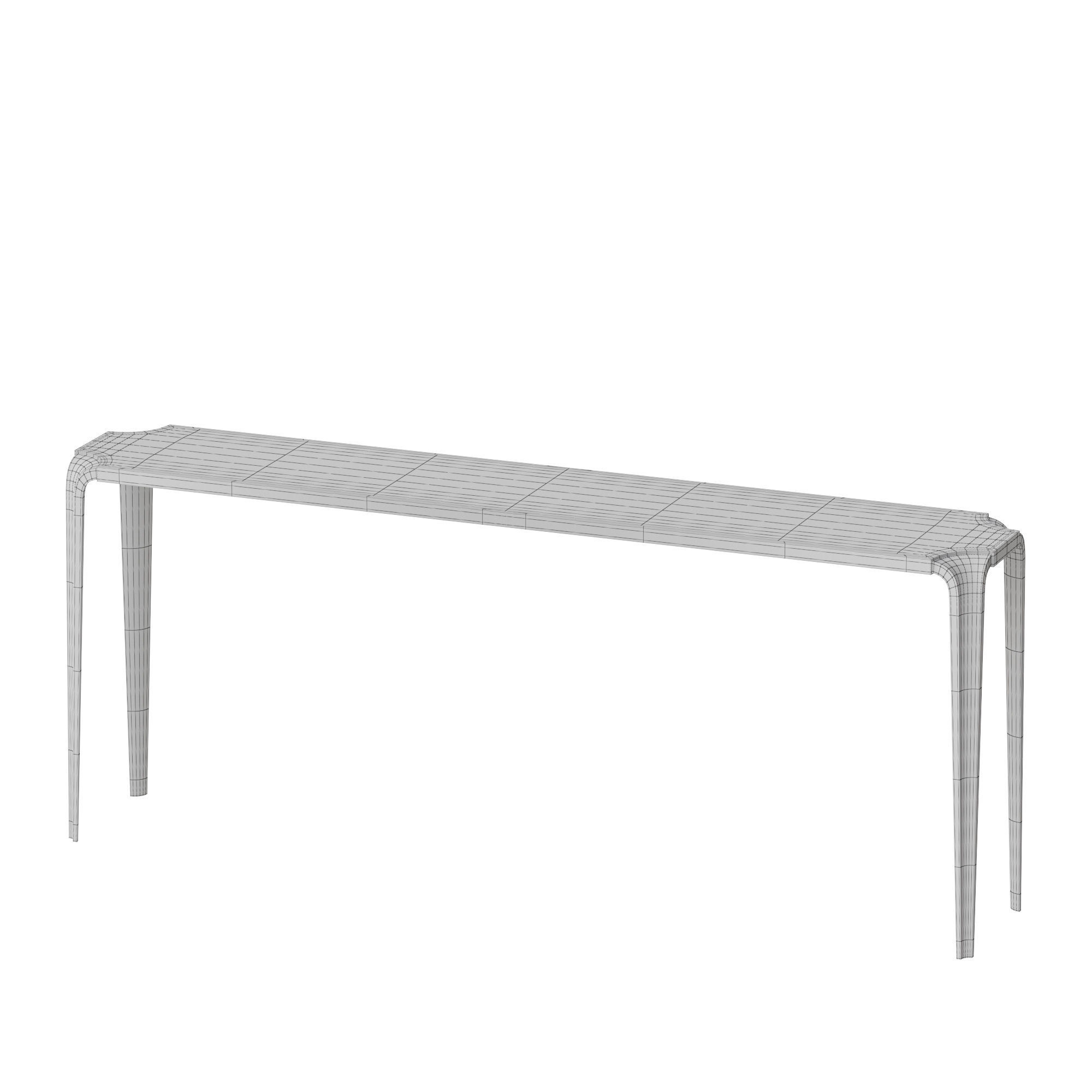 Baker Lotus Console Table 3D model_4