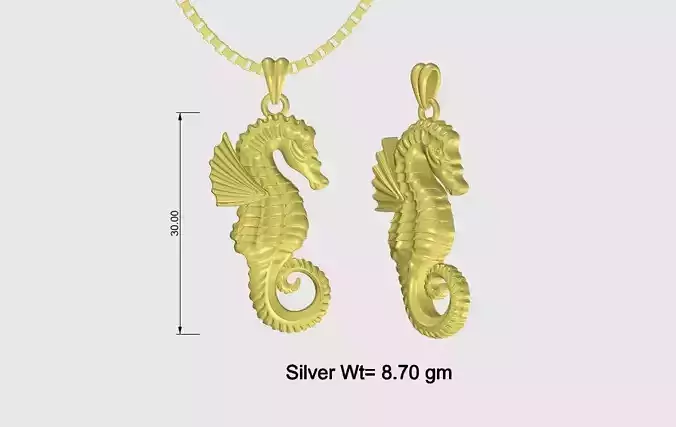Sea Horse Pendant Design