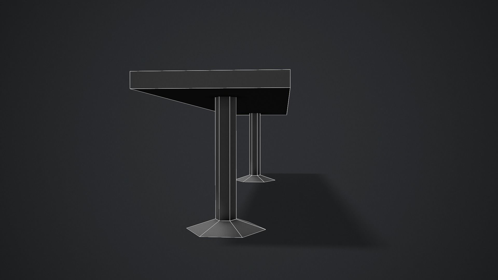 Locker Room Bench - Low Poly Game Ready Low-poly 3D model_8